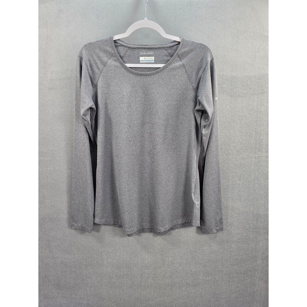 Columbia Womens Omni-Wick Long Sleeve Shirt Size Medium Gray